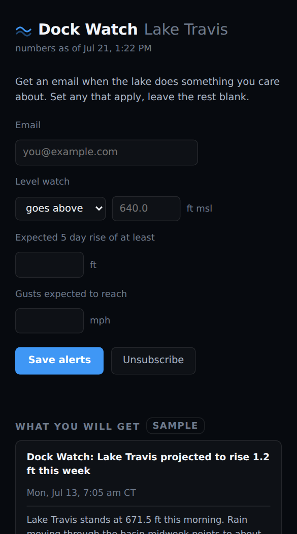 Alerts tab